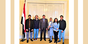 سفير مصر في دبلن يستقبل عدداً من طلاب جامعة فاروس