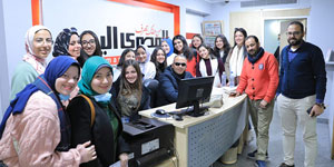 طلاب إعلام فاروس في زيارة لمؤسسة المصري اليوم