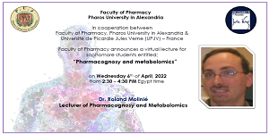 Virtual Lecture on Pharmacognosy and Metabolomics