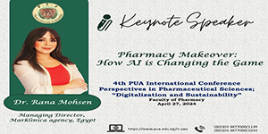 Dr. Rana Mohsen -Key note speaker: 4th international conference – Faculty of Pharmacy