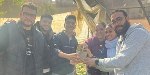 العلاج الطبيعي تشارك في تنظم حملة تشجير