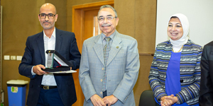 نائب رئيس الجامعة يشارك في احتفالية الحصول على الجودة