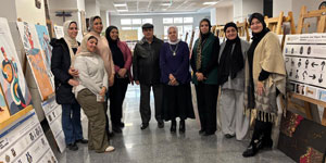 افتتاح معرض مخرجات قسم الجرافيك